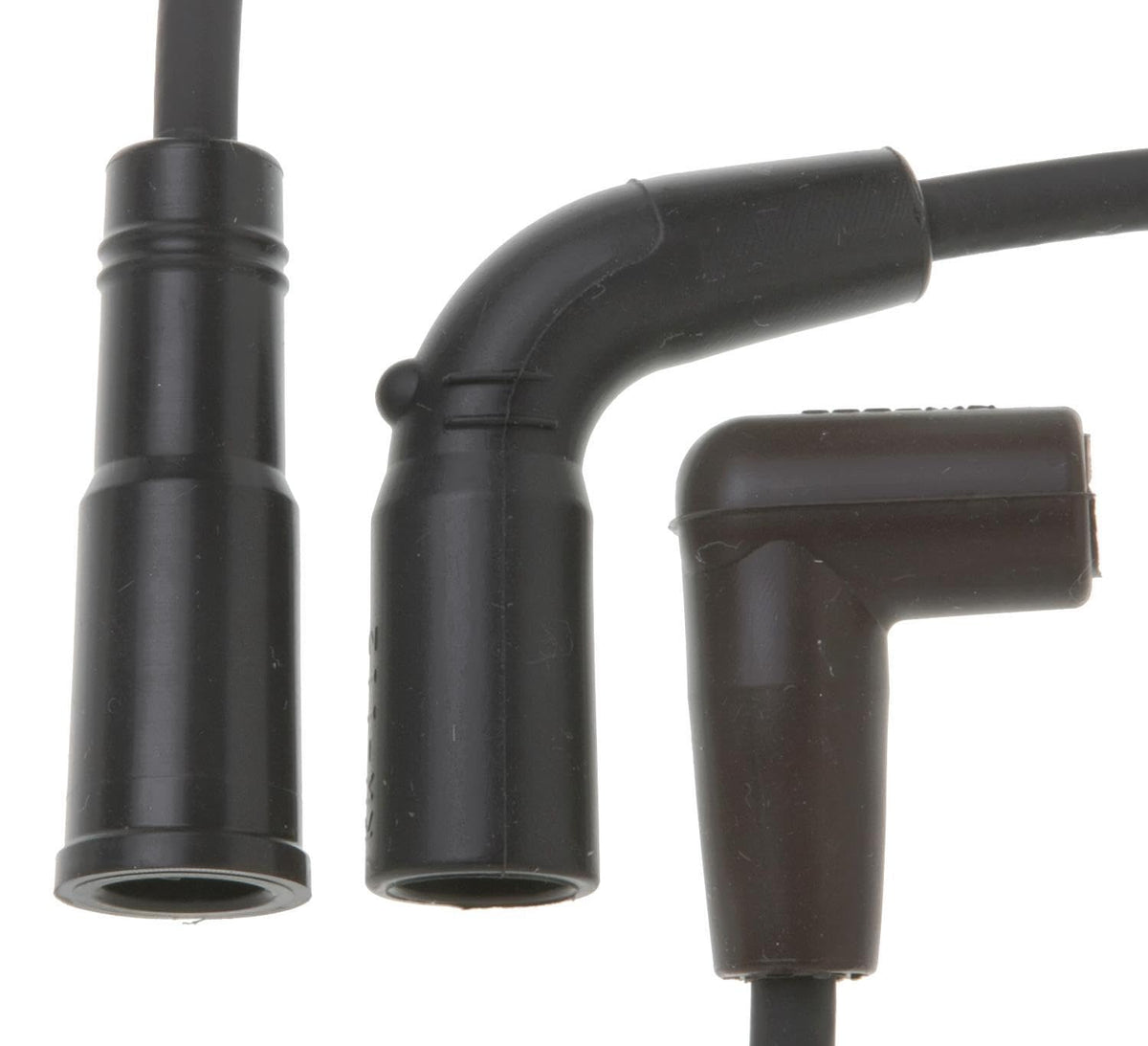 ACDelco wire set boot and terminal close-up revealing silicone insulation and corrosion-resistant tip