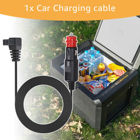 ACEANEA cable connected to a portable fridge demonstrating plug-and-play use