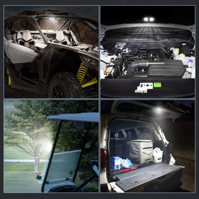 ACEC SHOP dome light illuminating UTV cabin for clear map and gear visibility benefit