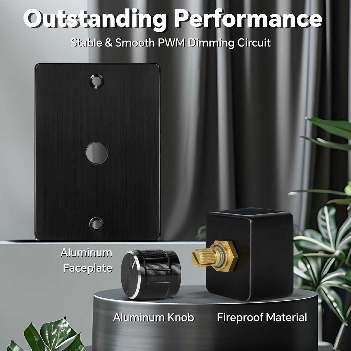 acegoo aluminum faceplate detail showing durable finish and flush mount