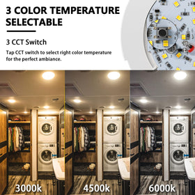 acegoo close-up of integrated CCT and dimmer switch for easy control