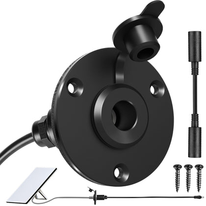 acegoo front-mounted pass through installed showing neat exterior and weatherproof benefit