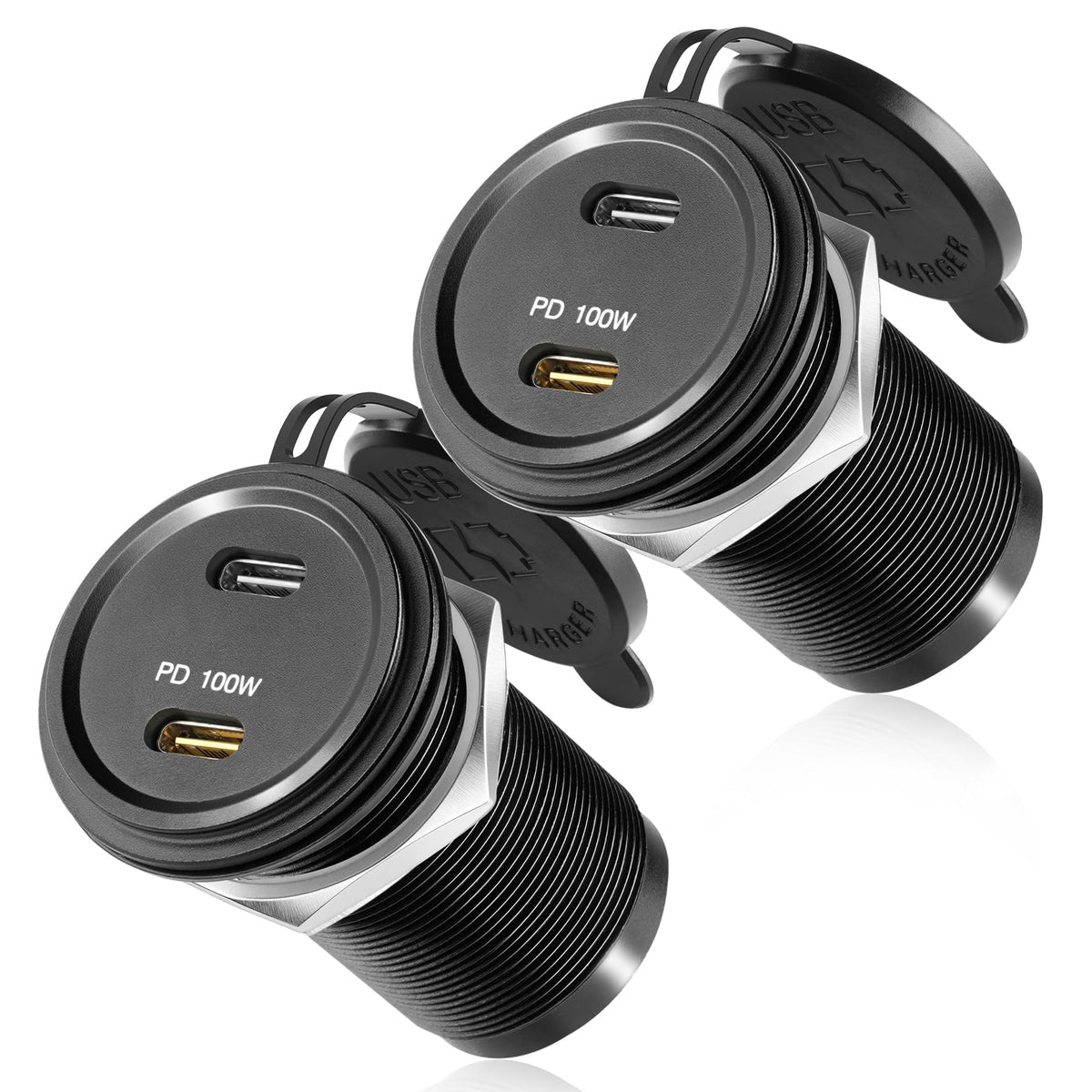 acegoo front panel dual USB outlet showing ports and mount, convenient replacement