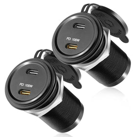 acegoo front panel dual USB outlet showing ports and mount, convenient replacement