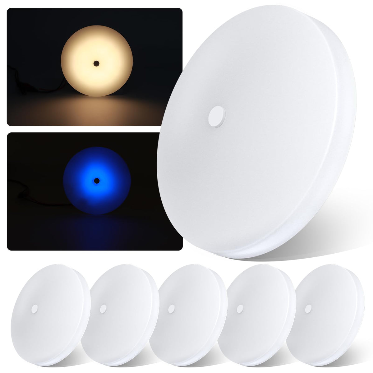 acegoo front view ceiling puck light shows flush mount and clean finish