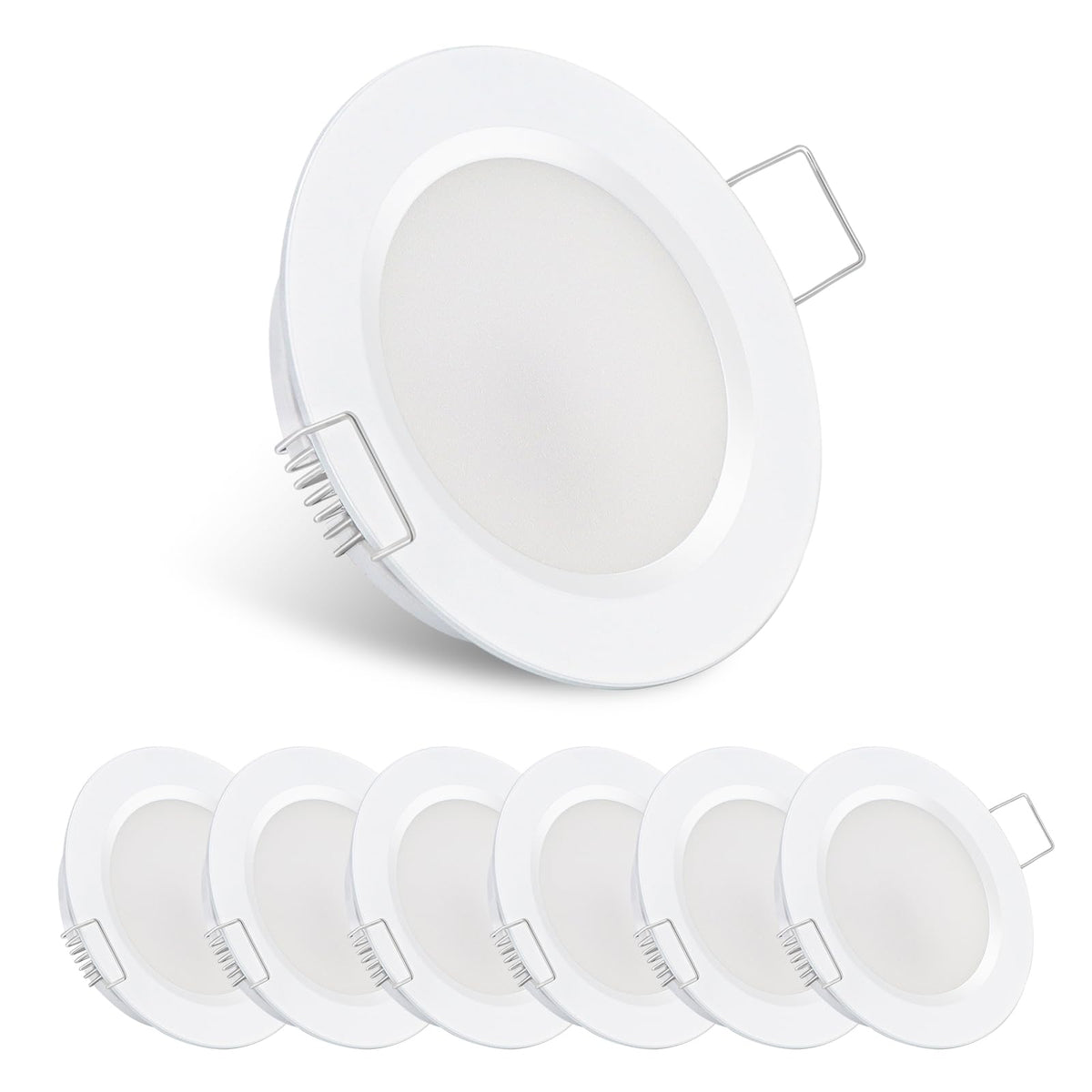 acegoo front view of puck light showing compact design and bright benefit