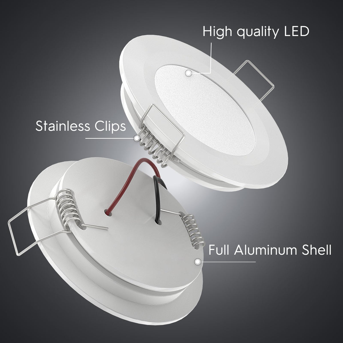 acegoo recessed puck mounted in an RV ceiling providing vibration-resistant light