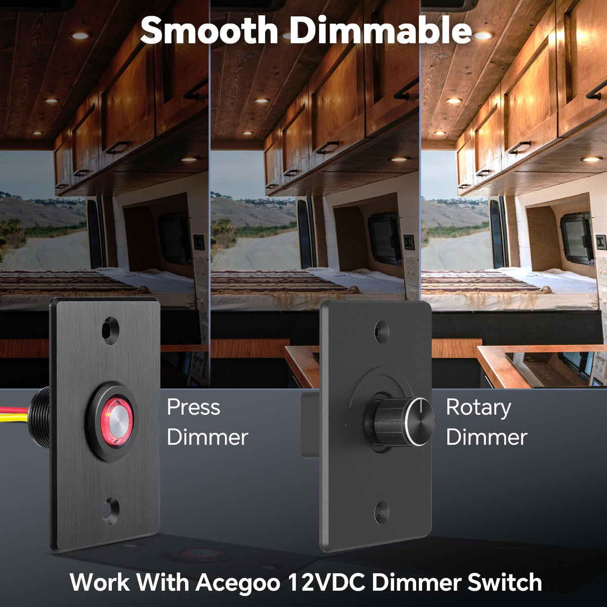 acegoo thin-profile side view highlighting slim 1/2 inch thickness for space savings