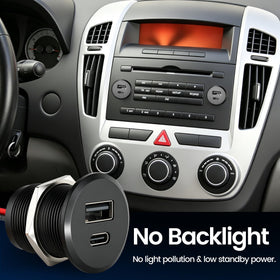 acegoo USB‑A port detail showing QC3.0 label benefit: compatibility with older quick‑charge devices