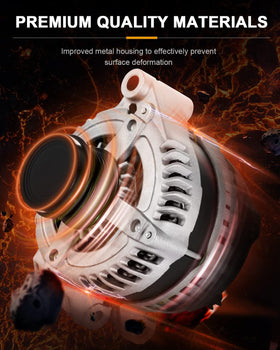 ACEOOYCC alternator next to ruler showing compact size for easy installation