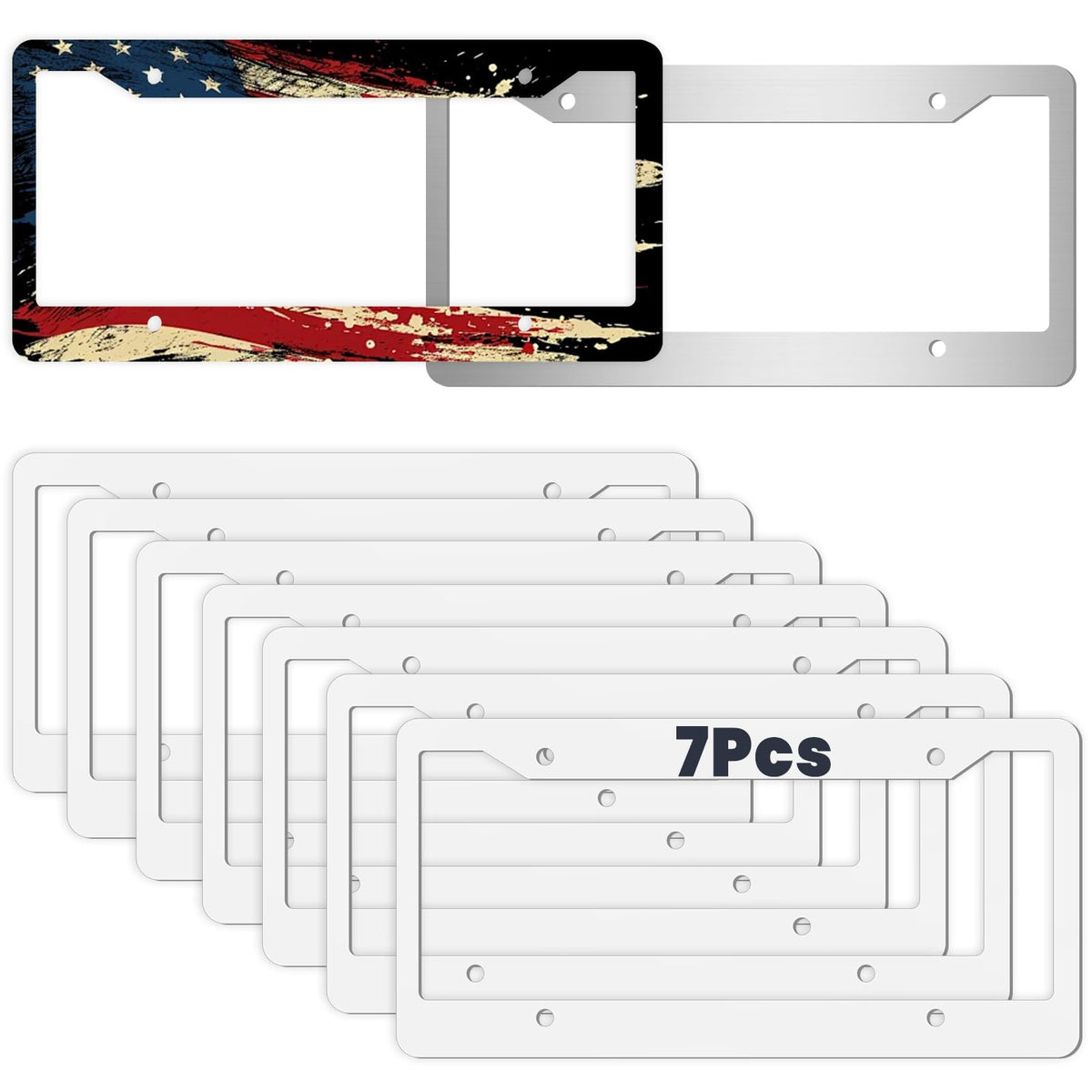 AceSubli front view of blank frame showing printable white coating and fit