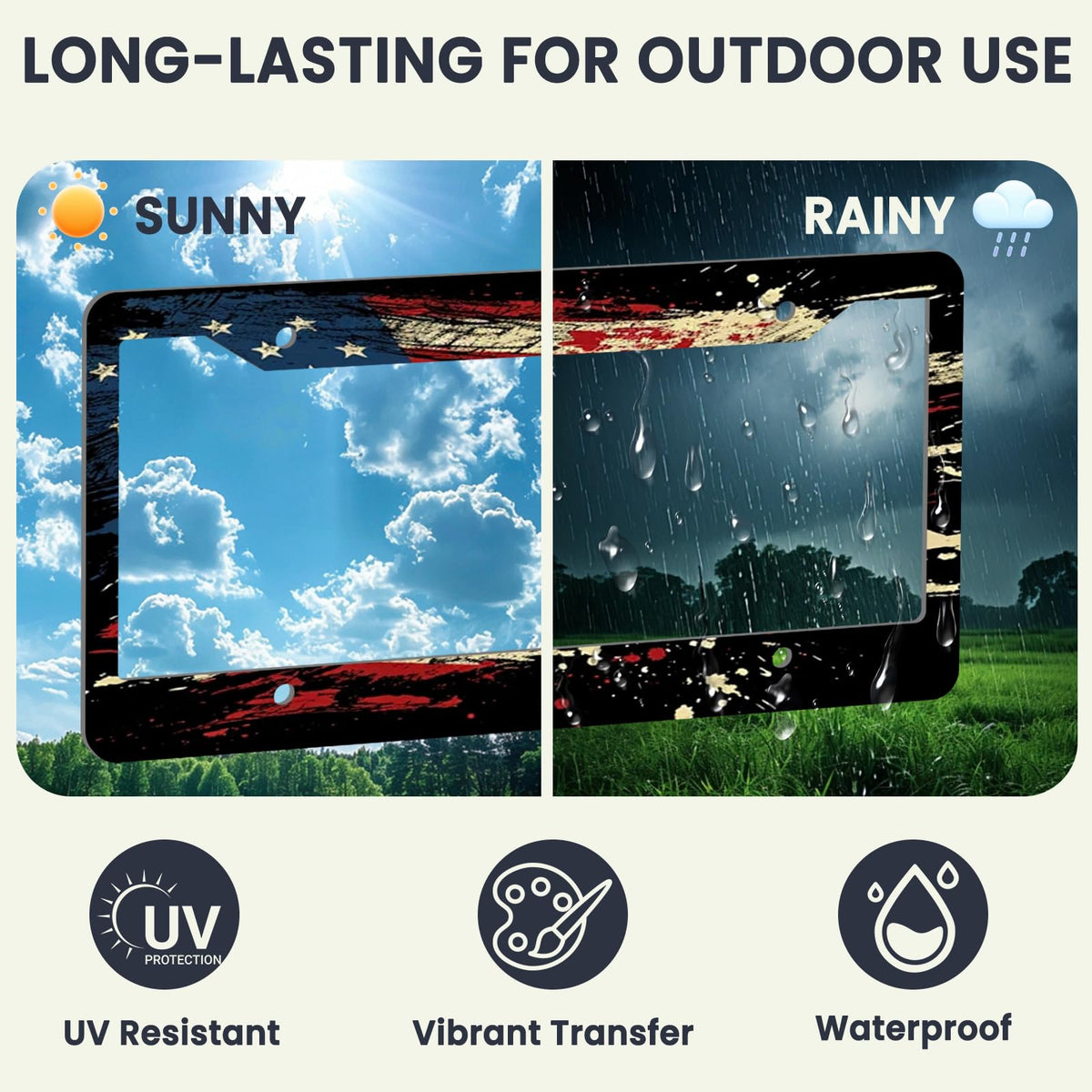 AceSubli installed on a car front plate demonstrating outdoor use