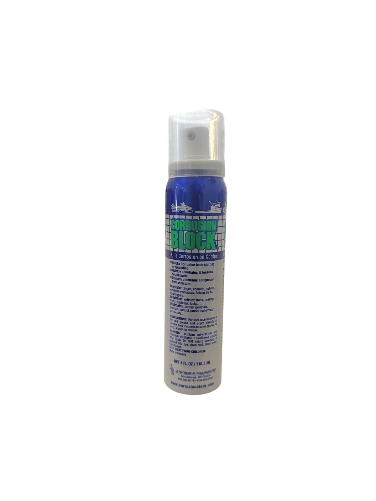 ACF-50 front packaging view showing compact 4 oz can for targeted corrosion protection