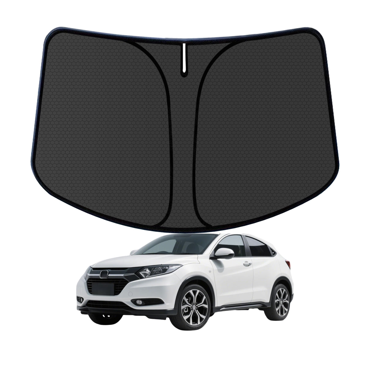 achaltiza front-fit visor covering HR-V windshield helps block sun