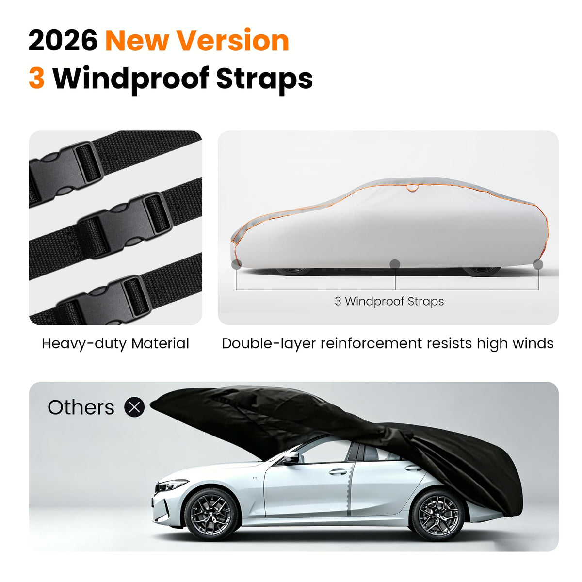 Achansfam full cover installed on a sedan demonstrating complete vehicle protection