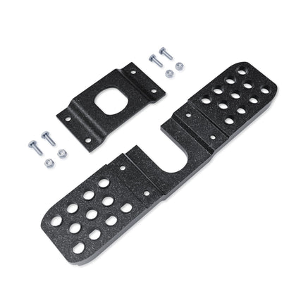 Acheterry hitch step front view showing durable finish and grip