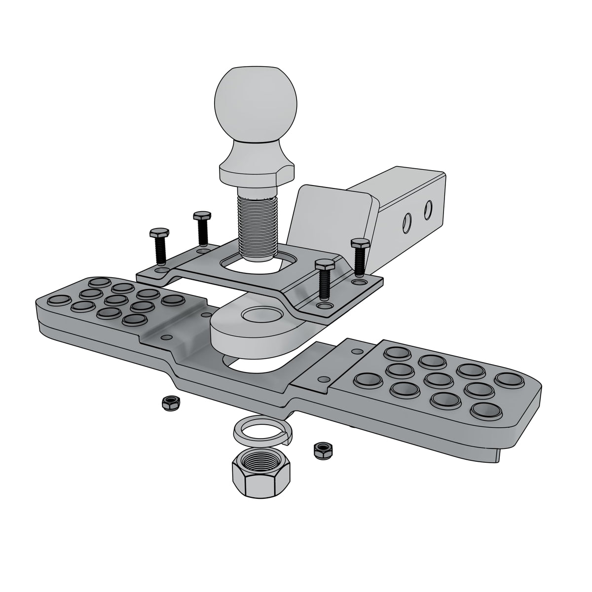 Acheterry hitch step installed in 2-inch receiver on a truck for safer access