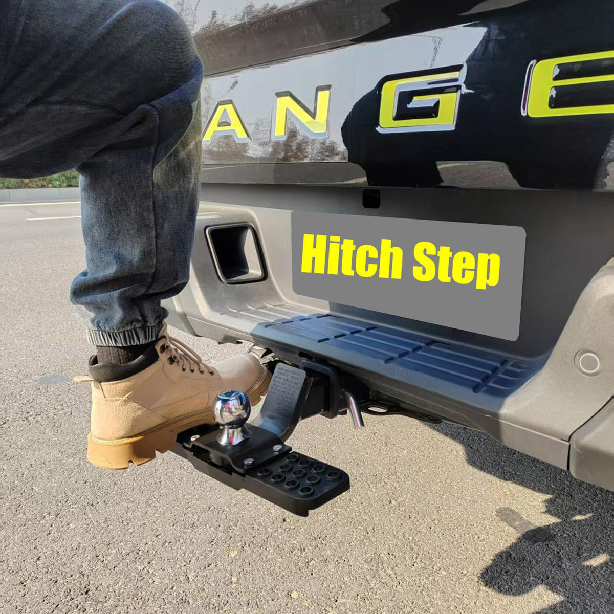 Acheterry step used to load rooftop cargo demonstrating practical convenience