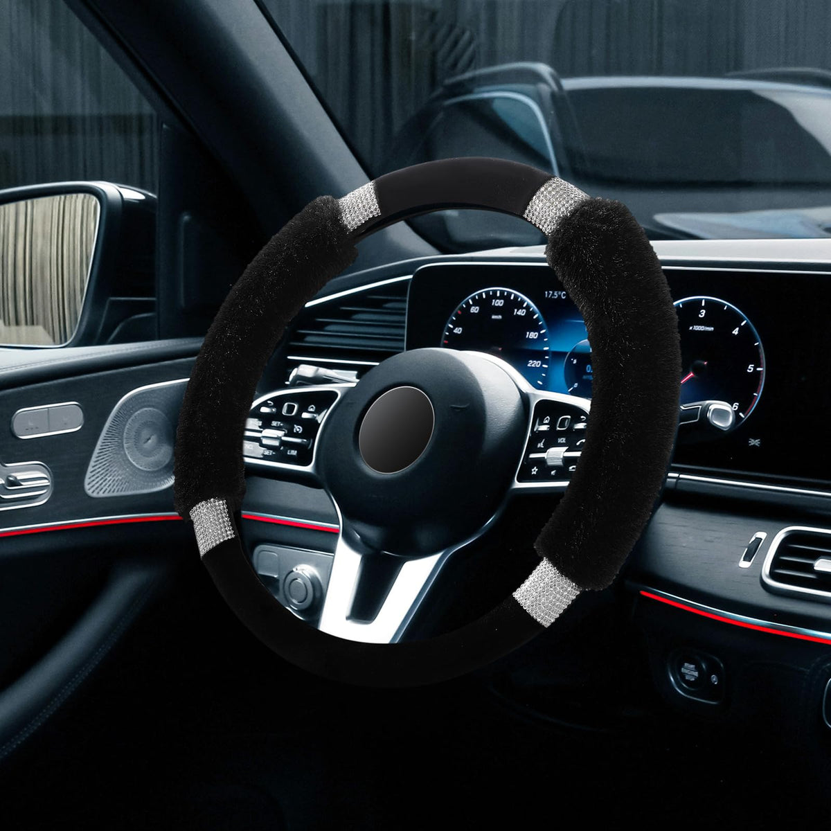 Achiou close-up rhinestones sparkling, decorative accent that enhances interior