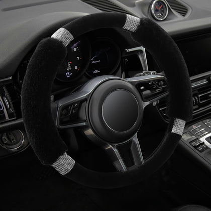 Achiou front view of cover on steering wheel, stylish upgrade and comfortable grip