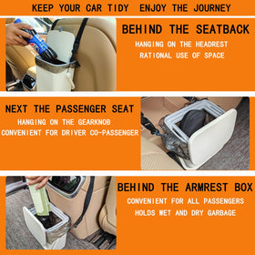 ACIOOCO mounted behind headrest demonstrates space-saving, secure hanging