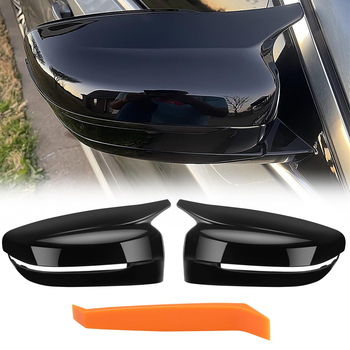 ACLONG glossy black front cover showing sleek look and enhanced curb appeal