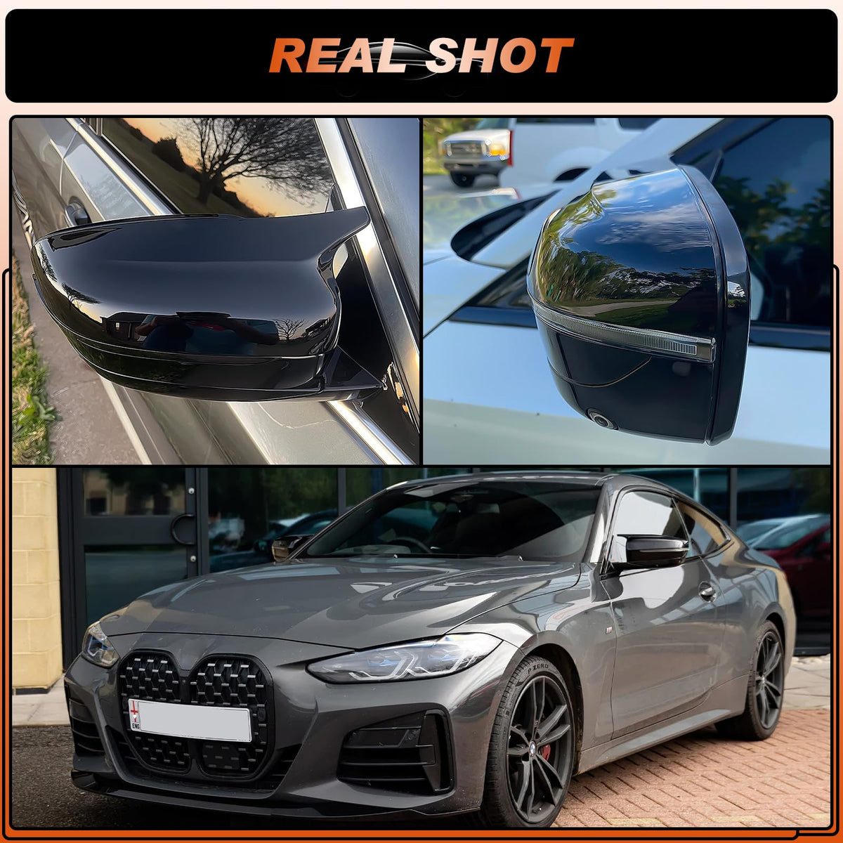 ACLONG installed on BMW side mirror demonstrating polished appearance