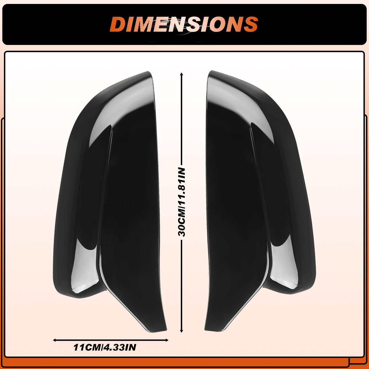 ACLONG mirror covers on BMW in driveway enhancing exterior styling