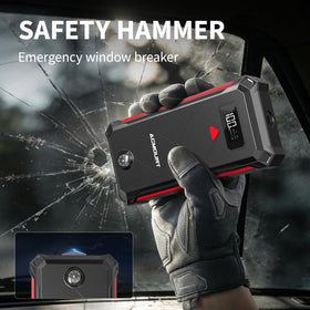 Acmount P100 size scale with hand showing portable form factor for travel