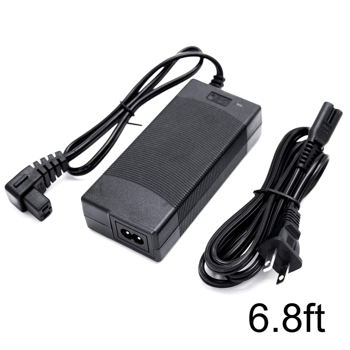ACOPOWER adapter cable stretched to show 85 inch length for flexible placement