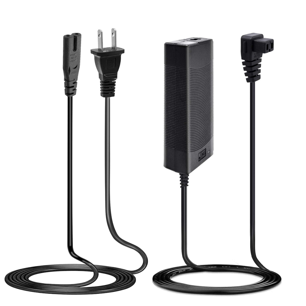 ACOPOWER adapter front view showing compact housing and portability benefit