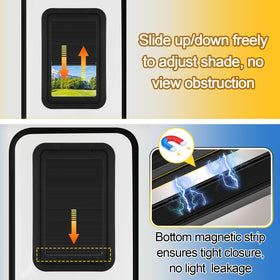 Acostop bottom magnet locking edge keeping shade securely closed