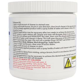 ACT being applied to a driveway oil stain demonstrating coverage