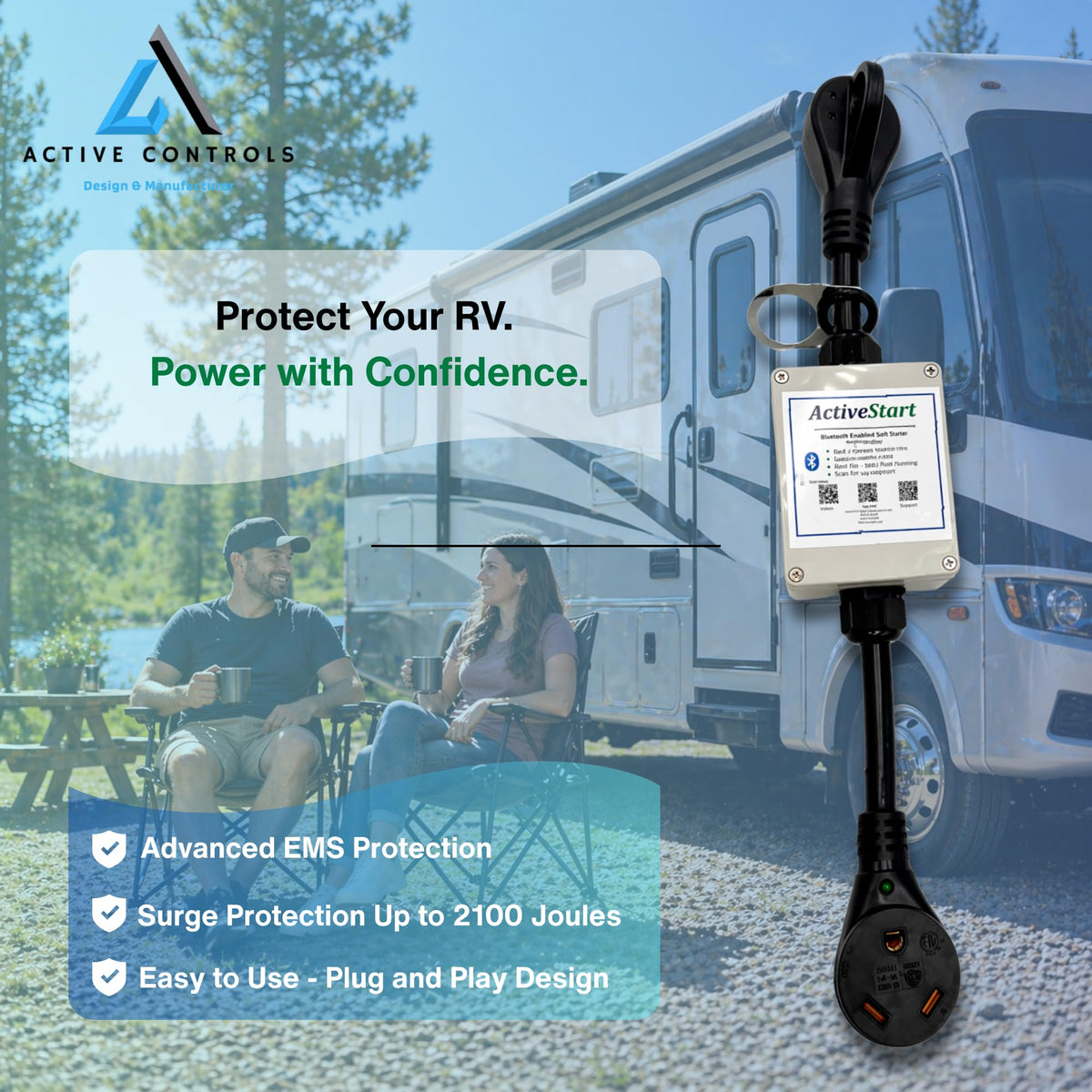 ActiveStart plug connection with adapter attached for quick plug-and-play setup