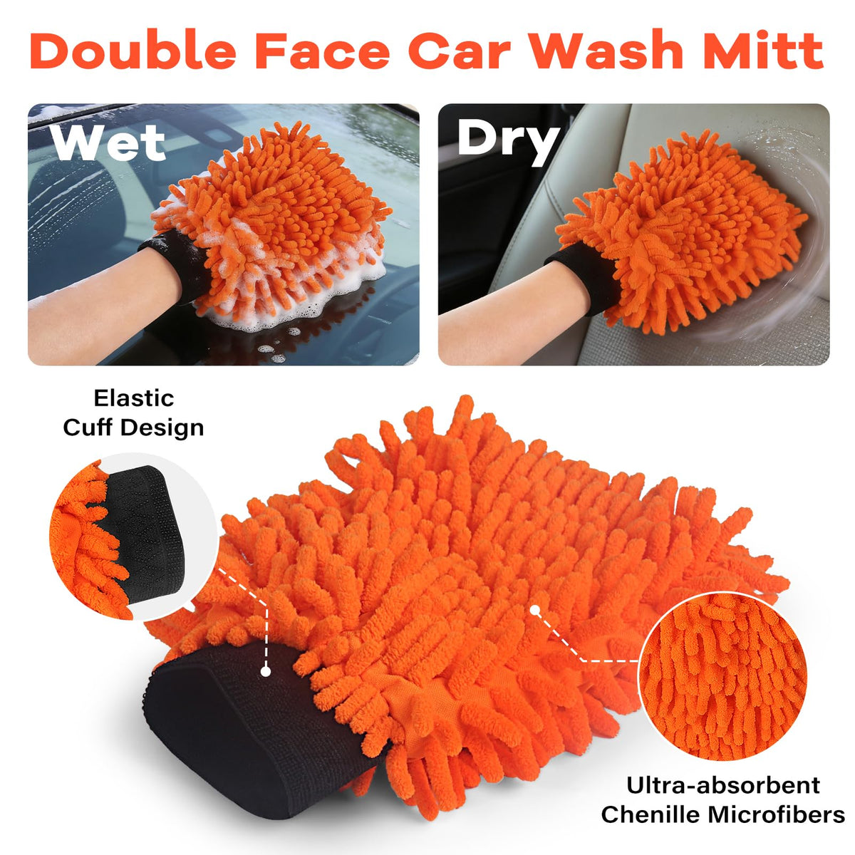 ACTREY 2-in-1 squeegee wiping glass for streak-free finish benefit