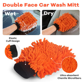 ACTREY 2-in-1 squeegee wiping glass for streak-free finish benefit
