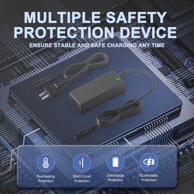 ActZone charger packaging and label showing model compatibility and warranty benefit