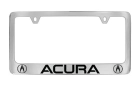 Acura front view of chrome-plated frame showing polished logo benefit enhanced branding