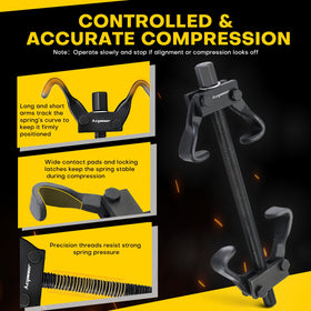 Detail of Acymner wide spring contact surfaces demonstrating stable compression support