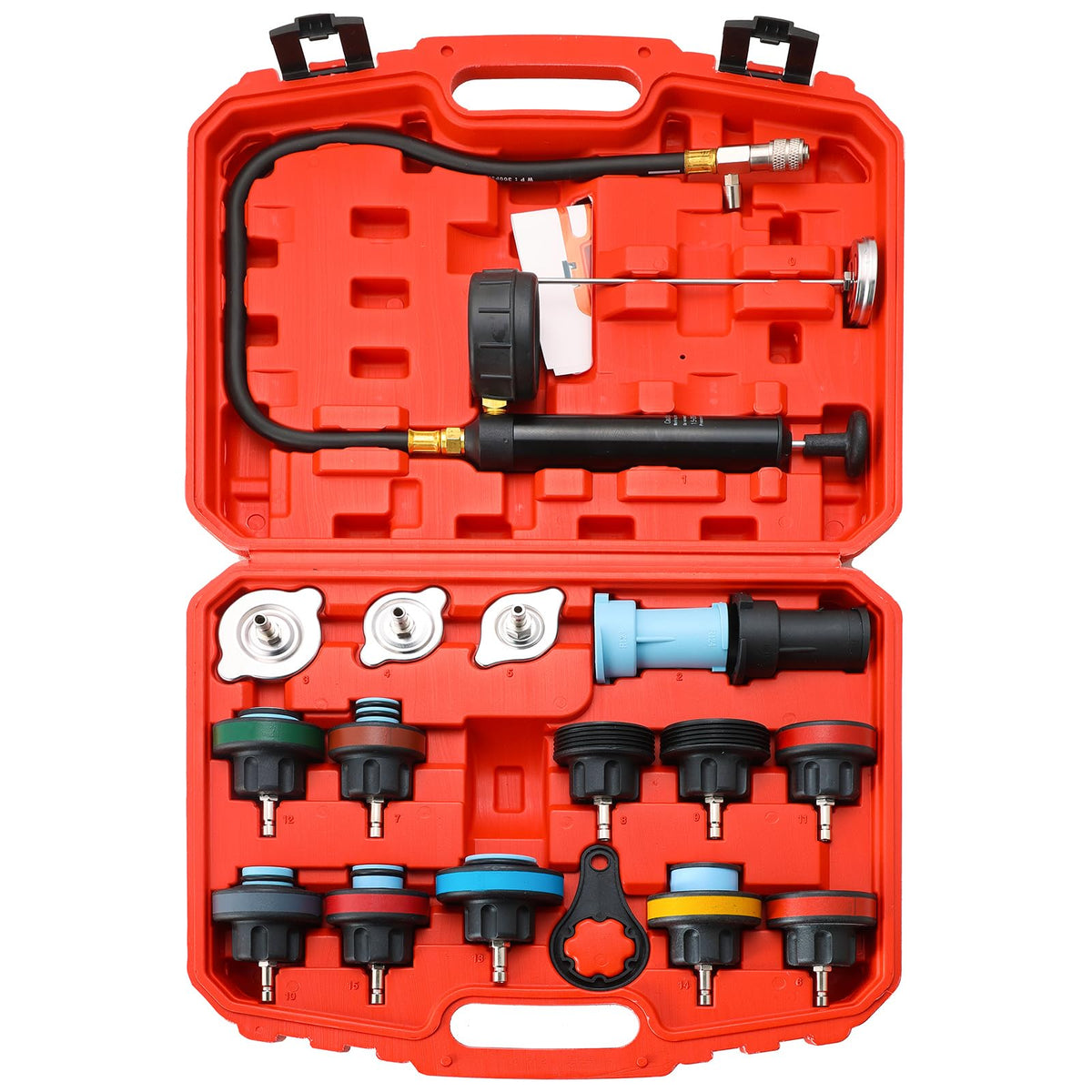 Acymner kit front view showing tools and case, demonstrating portability and readiness