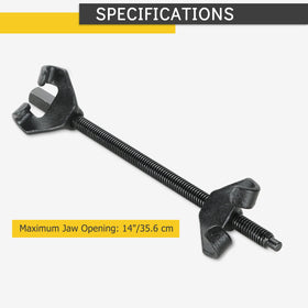 Acymner close-up of heat-treated jaws showing secure coil grip benefit