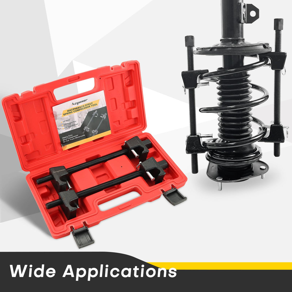Acymner labeled components layout showing included parts for quick identification