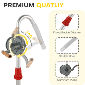 Acymner segmented suction tube assembled showing adjustable length for different drums