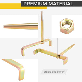 Acymner thick stabilizing pin detail illustrating durability under load