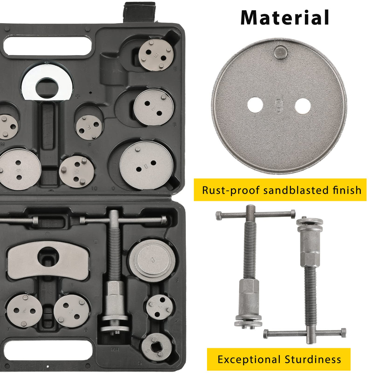 Acymner detailed shot of hand thrust bolts showing magnetic ends for stability