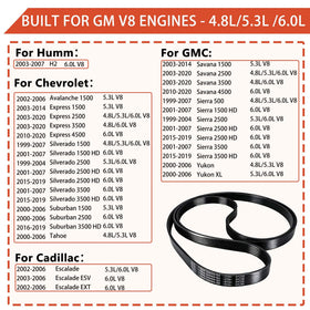Acyoyava belt installed on V8 engine demonstrating restored accessory drive