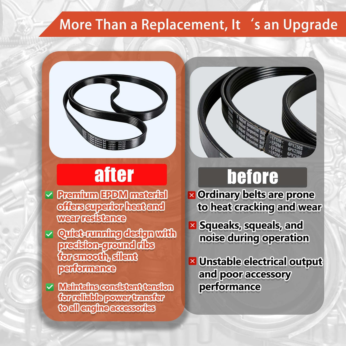 Acyoyava product label displaying part numbers for accurate replacement