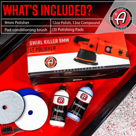 Adam's Polishes assortment of cutting and finishing pads with compounds for complete paint correction