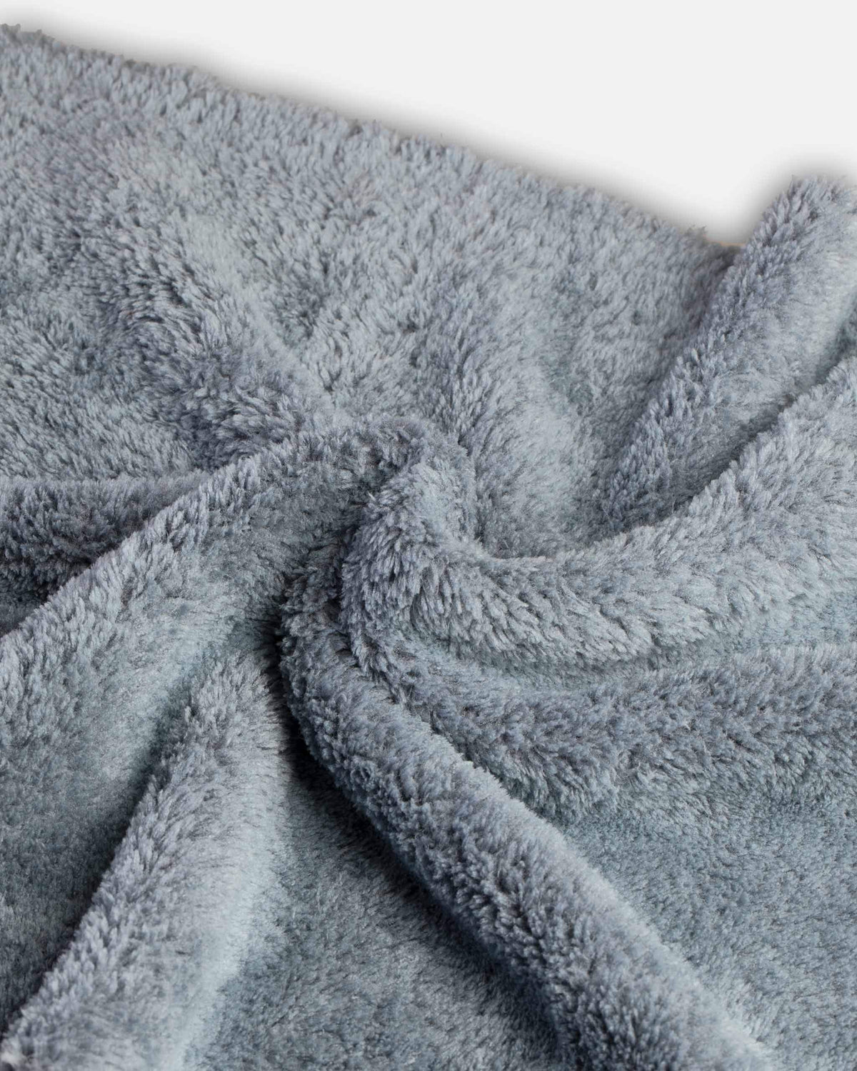 Adam's Borderless grey close-up texture highlights plush 480gsm microfiber softness