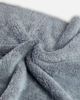 Adam's Borderless grey close-up texture highlights plush 480gsm microfiber softness